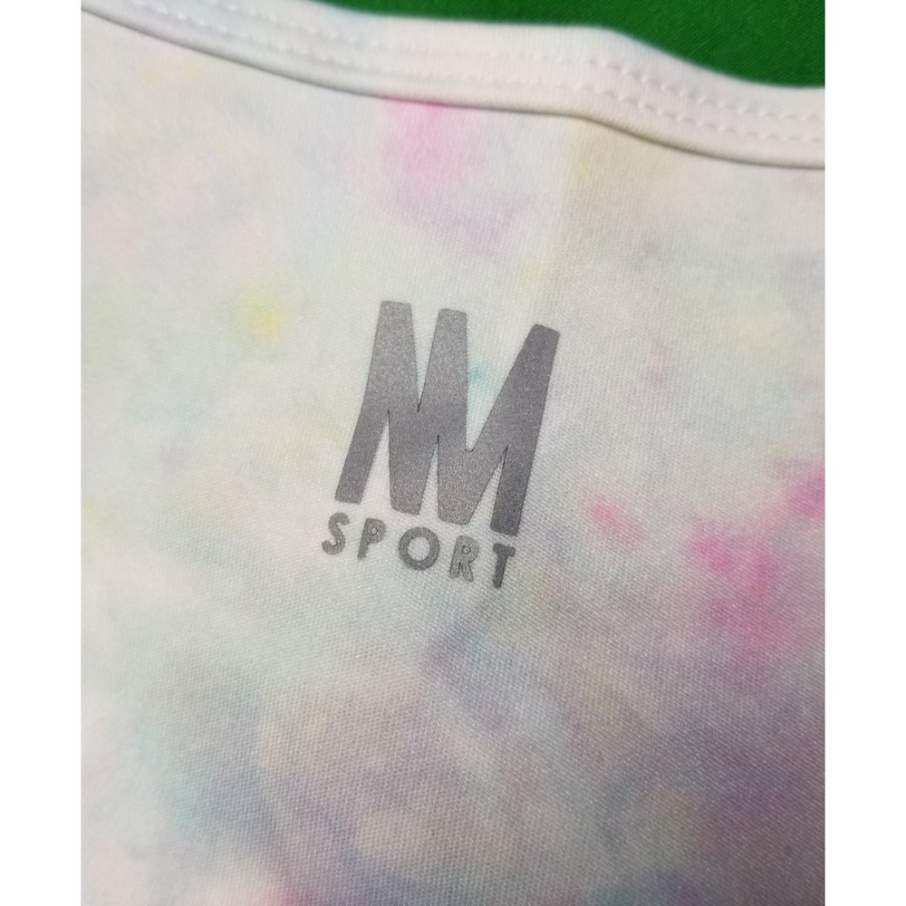 Nicole Miller Sports Bra Crop Tank Top Pastel Tie Dye Active Athletic Lounge NWT - Picture 8 of 9